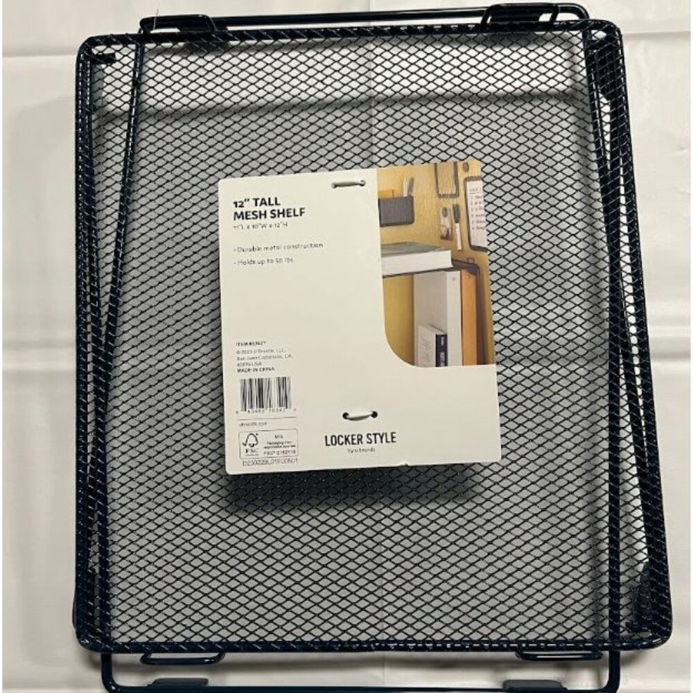 U Brands 12" Mesh Locker Shelf Dark Indigo